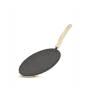 Bergner Earth Black Non-Stick Concave Tawa (26cm, Induction Bottom) 