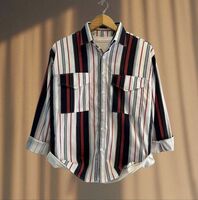  Men Self Design, Striped Casual Red Shirt on Flipkart