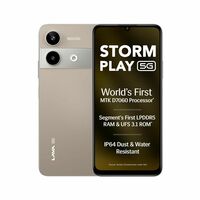 Lava Storm Play 5G (Dune Titanium, 6+6*GB RAM, 128GB Storage) | World's First MTK D7060 Processor