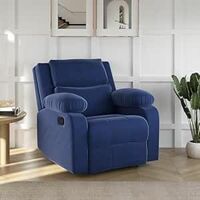 Softland Oscar Single Seater Fabric Manual Recliner (Blue)

