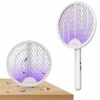 U1 UN1QUE Foldable Swivel Mosquito Bat, 3 in 1 Mosquito Racket USB Rechargeable