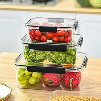 QONETIC Fridge Storage Air Tight Containers For BPA Free
