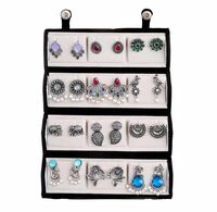 FUBS Oxidized Designer Stud Earrings Set of 12 with Folding Jewelry Box 