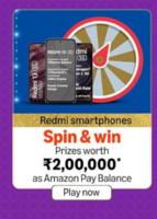 Amazon Redmi Smartphones Spin & Win up to ₹50,000*