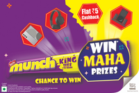 Munch Win Maha Prizes Mobiles , speakers , Ear phones and cashback
