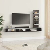 Amazon Brand - Solimo Uno Engineered Wood Wall Mounted TV Stand Cum Entertainment Unit (Up to 42" TV, Wenge and White)