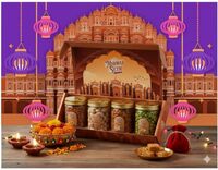 Marwar Seth Premium Diwali Dry Fruit Gift Box 100gm Each Box | Cashew, Almonds, Golden Raisins and Salted Pistachios | Festive Combo Gift Pack for Corporate & Family Gifting