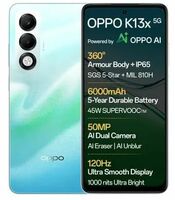 OPPO K13x 5G 6000mAh and 45W SUPERVOOC Charger & AI (Breeze Blue, 128 GB) (6 GB RAM)