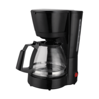 Croma 600 Watt 5 Cups Manual Black Coffee Maker with Rust Resistant (Black)