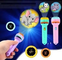 Graphene Mini Projector Torch Toy with 3 Slides, 24 Patterns