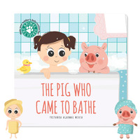 The Pig Who Came to Bathe: Board Book for Babies to Make Bath Time Fun by SAM & MI