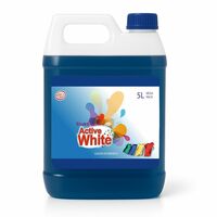 Active White Liquid Detergent - 5L Mega Jar | Front & Top Load Machine Wash Expert | Powerful Stain Removal | French Fragrance | | Gentle on Clothes | Value Family Refill Pack