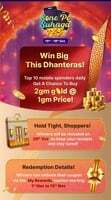 FLIPKART : Top 10 mobile spenders daily get a chance to buy 2gm Gold at 1gm price