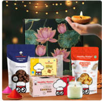 Healthy Master Majestic Moments Diwali Gift Box |7 Items | Healthy Snacks, Cookies | Diwali Kit