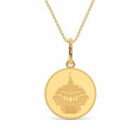 Kalyan Jewellers 24K (999) Purity Ayodhya Gold Coin Pendant 2 Gms