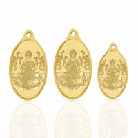 WHP Jewellers 5 gram (2 Gm + 2gm + 1 Gm) Yellow Gold Lakshmi Pendant Combo