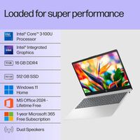 HP 15-fd1284TU Intel Core 3 Thin & Light Laptop 