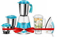 Havok 750 W Mixer Grinder (1100 W Dry Iron Combo | 4 Jars | Blue ) 