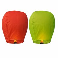 COTTONTEE Paper Sky Lantern Assorted Colour Hot Air Balloon for Diwali