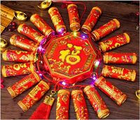 GIGAWATTS Electronic Loud Firecrackers E-Cracker Smokeless Ladi with Remote and LED Light 