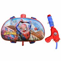 PoPo Toys Holi Pressure Pichkari with Spiderman Pencil Box Character Bag Tank- 2 LTR