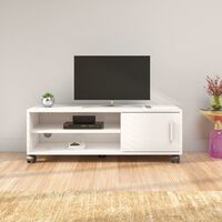 [250 Cashback] Nilkamal Cora Engineered Wood TV Entertainment Unit with 2 Shelves | Frosty White
