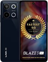 Lava Blaze 3 5G (Glass Blue, 6GB+128GB)
