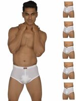 VIP Gold Men Solid White Pure Cotton Briefs (Pack of 6)