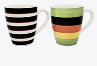Instamart | Soham Housewares Pack of 2 Printed Coffee Mugs (300ml, Ceramic, Glossy, Floral, Assorted) 