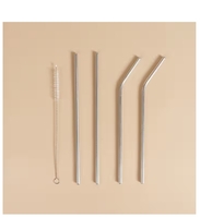 Instamart | PicFest Stainless Steel Straw Set (8.5Inches, Silver) 