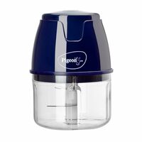Pigeon Zoom Electric Chopper 250 ml, Portable with 3 Stainless Steel Blades for Effortlessly Chopping Vegetables and Fruits - Blue