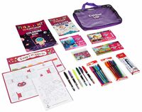 Cello ColourUp Space Travel Kit | Includes 12 Clay Strips, Wax Crayons, Oil Pastels, Coloured Pens, Glitter Pens, Markers, Highlighter, Mini Sketch Pens & DIY Kit | Perfect for Kids' Birthday Gift