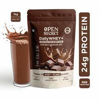 Open Secret Whey+ Protein - Double Chocolate Flavour | 24g Protein Per Scoop 