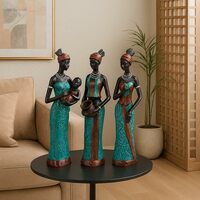 Xtore Beautiful Finish Uniquely Hand Crafted Home Decor African Tribal Women Art Piece