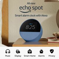 [Apply ₹450 Coupon] Amazon Echo Spot (latest model), Smart alarm clock with vibrant sound, Alexa and Bluetooth 