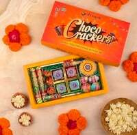 (Price Drop) Frostick Gift Hamper Box Cracker Chocolate Diwali Gift Combo Firework Assorted Handmade Chocolate Box Corporate Diwali Gifts Options Diwali Special - 500gm