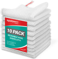 Spotzero by Milton Non Scratch Steel Wire Scrubber for Kitchen, Household | Silver | Stainless Steel Scrub (Regular, Pack of 10)