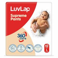 LuvLap Supreme Diaper Pants Large (LG) 9 to 14Kg, 62Pcs