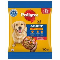 Min Buy 20 - Pedigree Adult Dry Dog Food, Chicken & Vegetables, 90g