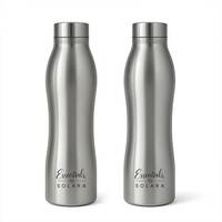Solara 1000 ml Steel Bottle  (Pack of 2, Silver)