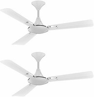 Crompton Aura2 Prime 48 inch with 5 Year Warranty Anti Dust 1200 mm Ceiling Fan  (Pearl White Chrome | Pack of 2)