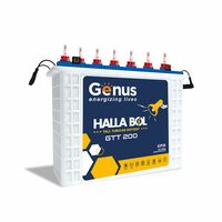 Genus 165Ah Inverter Battery - Gtt200 Hallabol Tall Tubular With 72-Month Warranty - Best Choice For Big Home, Office & Shops - Recyclable