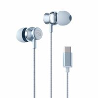 ZEBRONICS Buds C10 in Ear Type-C Wired Headphones with in-Line Mic, Metallic Design, Volume Control, 1.2M Cable, 10Mm Driver, (Light Blue)