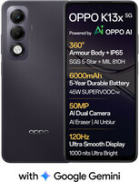 OPPO K13x 5G 6000mAh and 45W SUPERVOOC Charger & AI (Midnight Violet, 128 GB)  (4 GB RAM)