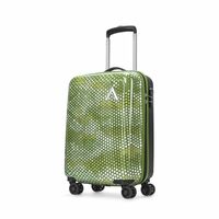 Aristocrat Cabin Combat Trolley Bag, 53 Cm Small Hardside Luggage | 8 Wheels, Combination Lock | Polycarbonate | Green
