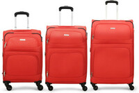 ARISTOCRAT Soft Body Set of 3 Luggage 4 Wheels - Trigon Set of 3 - Cabin+Medium+Large(56+68+77)