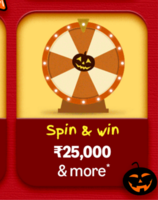 Amazon Spin and Win ₹10/20, ₹25,000 & more*