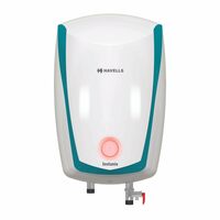 Havells Instanio 10 Litre Storage Water Heater (Geyser) | Color Changing Temp. Sensing LED Indicator | Anti Rust Tank | Warranty: 5 Year on Tank | High Rise Compatible (White Blue)