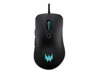 Acer Predator Cestus 310 Wired Gaming Mouse (Pixart 3519 Sensor/4200 dpi/6 Buttons/4 Colored LED Breath Light Backlit in Scroll Wheel/Black)