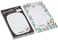 Solimo Notepad (6.5” x 3.5”) Daily Undated Planner, Bucket List, Appointments Pad 50 Tear Off Sheets Writing Pad, Set of 4